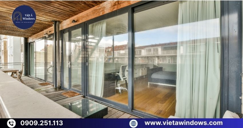 Cửa nhôm kính hiện đại tại nhà ở