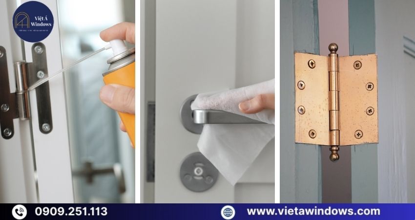 Vệ sinh phụ kiện nhôm kính
