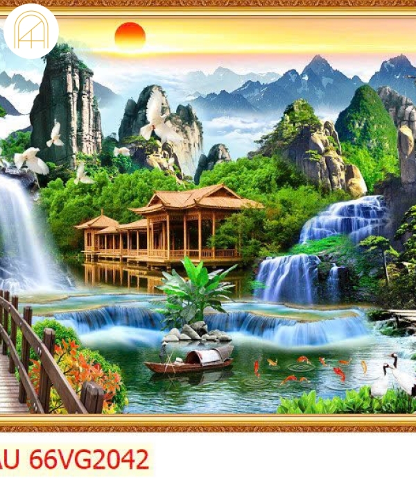 Kính trang trí Thác Cầu 66VG2042