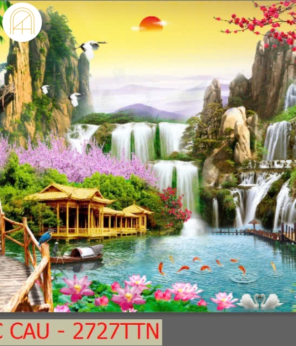 Kính Trang Trí Thác Cầu 2727TTN